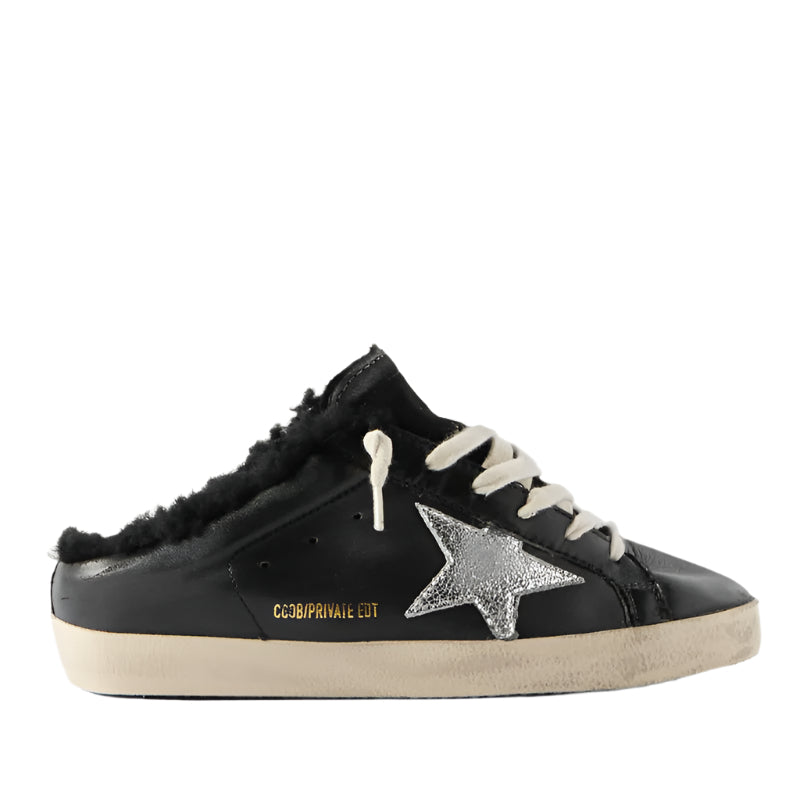 Suede Sabot Shearling Sneakers Golden Goose Super-Star Sabot