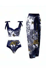 Summer Splash Swimsuit With Skirt