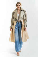 Trench Coat in Double Color