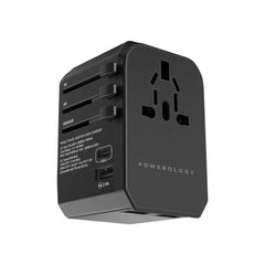 PD 45W Fast Charge + 2A USB Dual Output Universal Travel Adapter