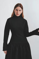 High Neck Flowy Dress