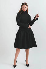 High Neck Flowy Dress