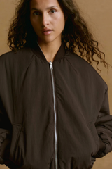 Drop Shoulder Reversible Bomber Jacket