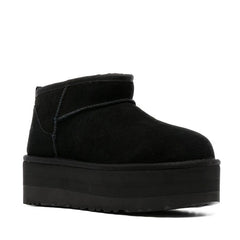 Classic Ultra Mini Platform Suede and Shearling Boots