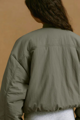 Drop Shoulder Reversible Bomber Jacket