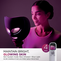 CryoGlow Under-Eye Cooling & LED Anti-Ageing & Blemish Repair Mask - Light Blue