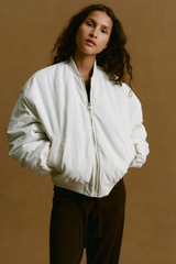Drop Shoulder Reversible Bomber Jacket