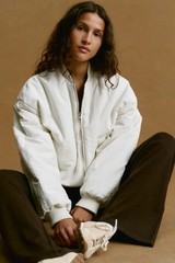 Drop Shoulder Reversible Bomber Jacket