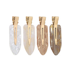 No Crease Graphic Pattern Hair Clips - 4 pcs